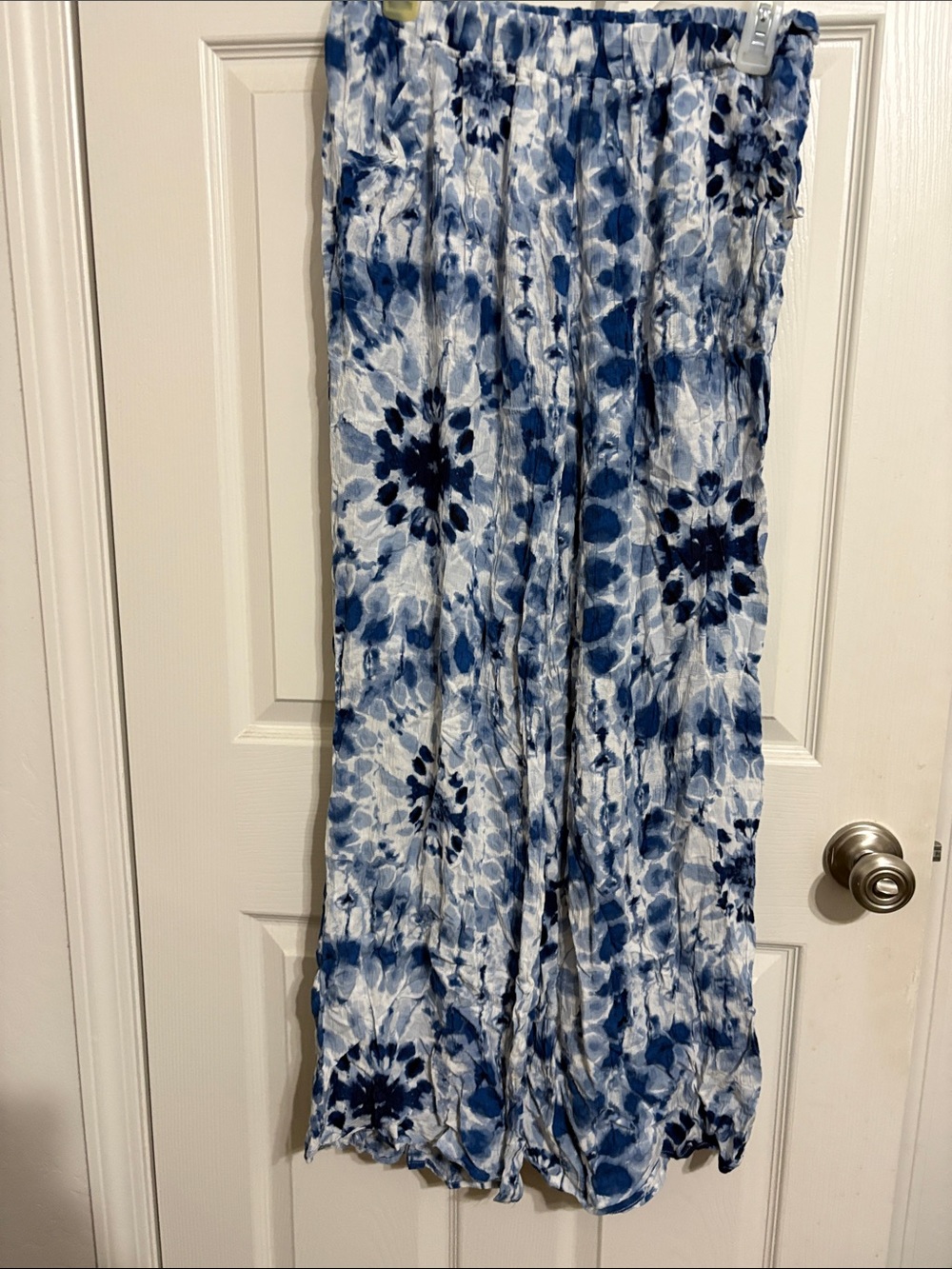 Blue Tie-Dye Maxi swimsuit cover pants